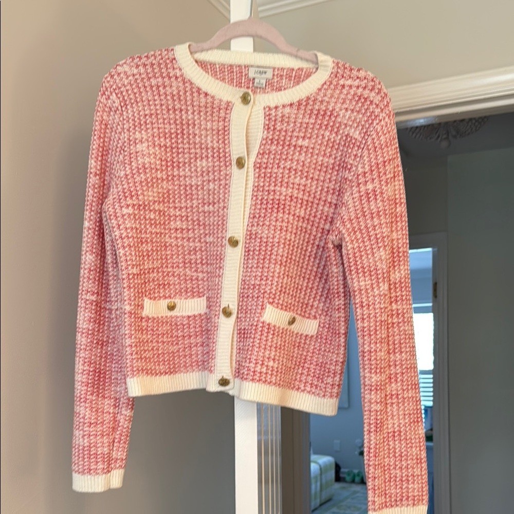 J Crew Woven Cardigan